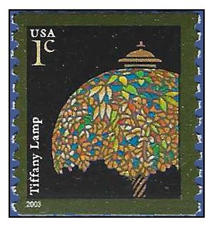 #3758 1c American Design  Tiffany Lamp Coil Single 2003 Mint NH