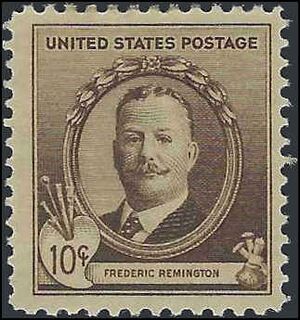 # 888 10c American Artists Frederic Remington 1940 Mint H