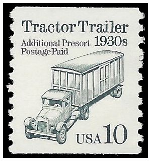 #2457 10c Tractor Trailer 1930s Coil Single 1991 Mint NH