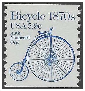 #1901 5.9c Bicycle 1870s Coil Single 1982 Mint NH