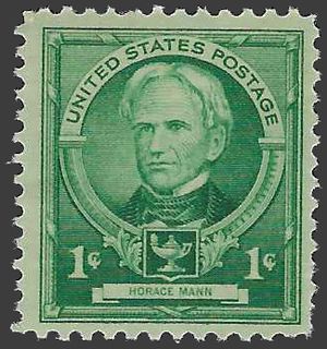 # 869 1c Famous American Educators Horace Mann 1940 Mint NH