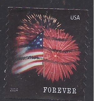#4854 (49c Forever) Star Spangled Banner Coil Single 2014 Used