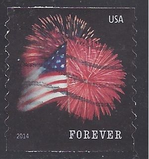 #4854 (49c Forever) Star Spangled Banner Coil Single 2014 Used