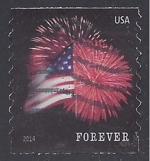 #4854 (49c Forever) Star Spangled Banner Coil Single 2014 Used