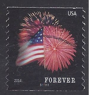 #4868 (49c Forever) Star Spangled Banner Coil P# S11111 Used