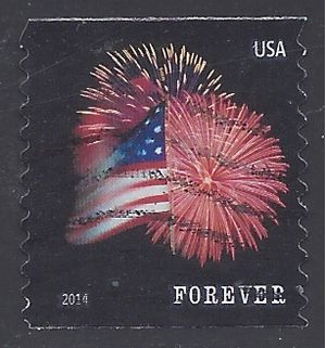 #4868 (49c Forever) Star Spangled Banner Coil Single Used
