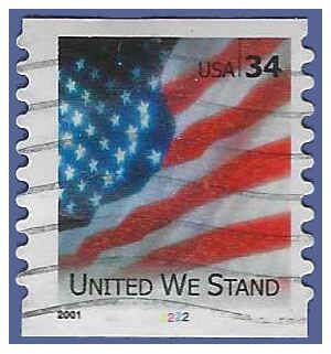 #3550 34c United We Stand PNC Single #2222 2001 Used