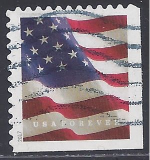 #5161 (49c Forever) US Flag Booklet Single (APU) 2017 Used