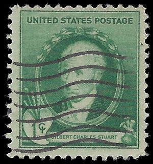 # 884 1c Famous American Artists Gilbert Charles Stuart 1940 Used
