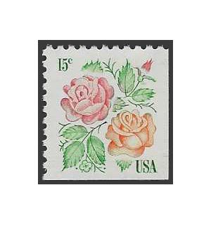#1737 15c Red Masterpiece and Medallion Roses Booklet Single 1978 Mint NH