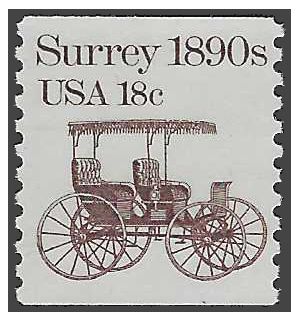 #1907 18c Surrey 1890s Coil Single 1981 Mint NH