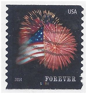 #4868 (49c Forever) Star Spangled Banner Coil P# S11111 Used