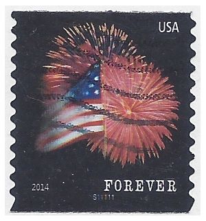 #4868 (49c Forever) Star Spangled Banner Coil P# S11111 Used