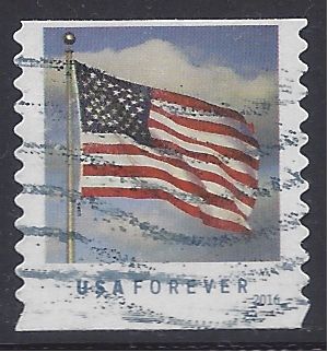 #5052 U.S. Flag  Coil Single (SSP) 2016 Used