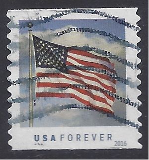 #5052 U.S. Flag  Coil Single (SSP) 2016 Used