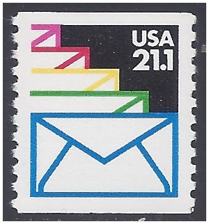 #2150 21.1c Sealed Envelopes Coil Single 1985 Mint NH