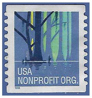 #3207ab 5c Nonprofit Org. Wetlands Coil Single LD 1998 Used