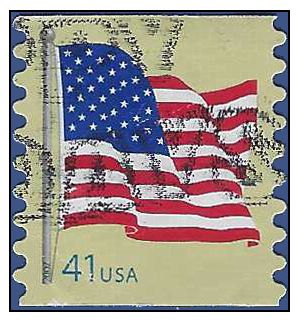 #4188a 41c U.S. Flag Coil Single  2007 Used