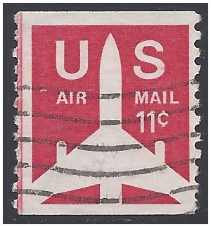 Scott C 83 13c US Air Mail Winged Airmail Envelope Coil Single 1973 Used