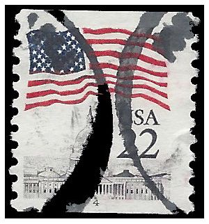 #2115 22c Flag over Capitol PNC Single #4 1985 Used