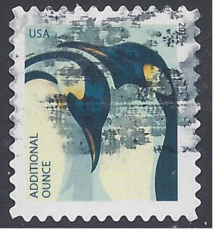 #4989 22c Penguins First Class Additional Ounce 2015 Used
