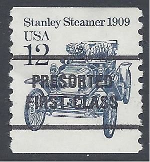 #2132a 12c Stanley Steamer 1909 Precancel Coil Single 1985 Mint NH