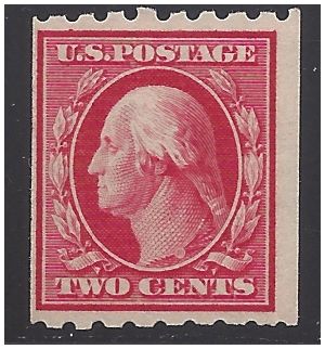 # 391 2c George Washington Coil Single 1910 Mint NH
