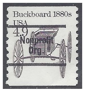 #2124a 4.9c Buckboard 1880s Coil Single 1985 Mint NH