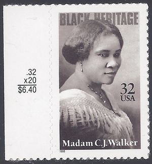 #3181 32c Madam C.J. Walker 1998 Mint NH