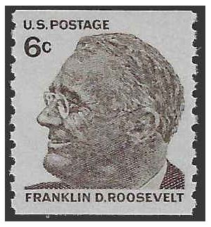 #1305 6c Franklin D. Roosevelt Coil Single 1968 Mint NH