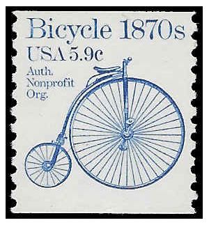 #1901 5.9c Bicycle 1870s Coil Single 1982 Mint NH