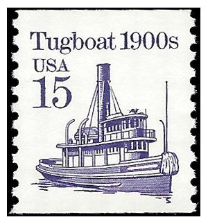 #2260 15c Tugboat 1900s Coil Single 1988 Mint NH