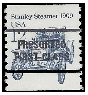 #2132a 12c Stanley Steamer 1909 Precancel Coil Single 1985 Mint NH