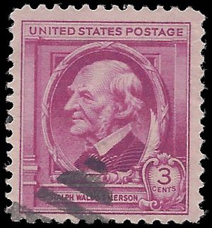 # 861 3c Famous American Authors Ralph Waldo Emerson 1940 Used