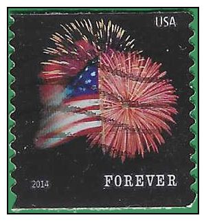 #4868 (49c Forever) Star Spangled Banner Coil Single Used