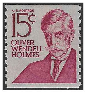 #1305e 15c Prominent Americans Oliver Wendell Holmes Coil Single 1978 Mint NH