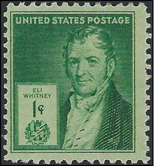 # 889 1c American Inventors Eli Whitney 1940 Mint LH