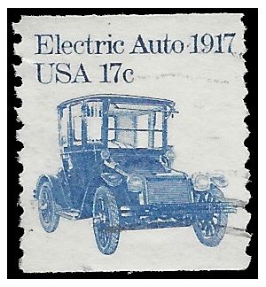 #1906 17c Electric Auto 1917 Coil Single 1981 Used