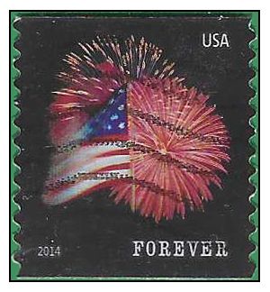 #4868 (49c Forever) Star Spangled Banner Coil Single Used
