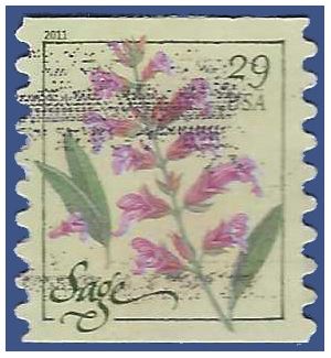 #4515 29c Herbs Sage Coil Single 2011 Used
