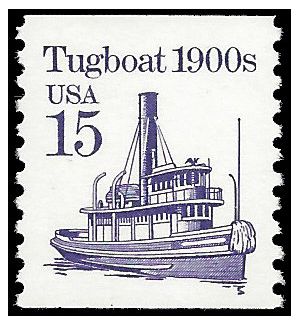 #2260 15c Tugboat 1900s Coil Single 1988 Mint NH