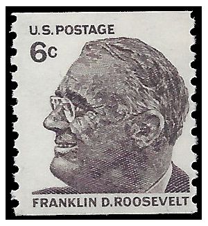 #1305 6c Franklin D. Roosevelt Coil Single 1968 Mint NH