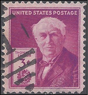 # 945 3c Thomas A. Edison 1947 Used