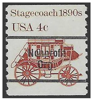 #1898ab 4c Stagecoach 1890s  Coil Single 1982 Mint NH