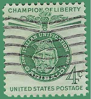 #1168 4c Champion of Liberty Giuseppe Garibaldi 1960 Used