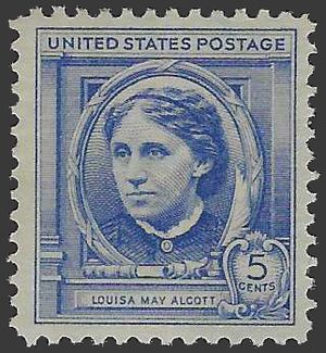 # 862 5c Famous American Authors Louisa May Alcott 1940 Mint VLH