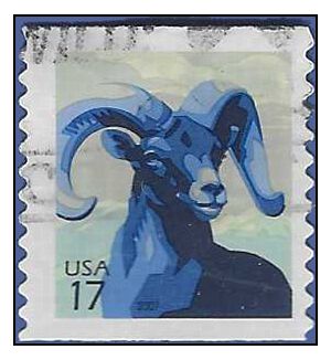 #4140 17c Bighorn Sheep Coil Single 2007 Used