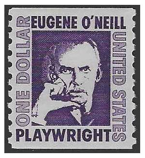 #1305c $1.00 Prominent Americans Eugene O'Neill Coil Single 1973 Mint NH