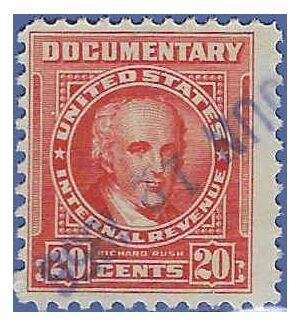 Scott R661 20c U.S. Internal Revenue Documentary 1954 Used