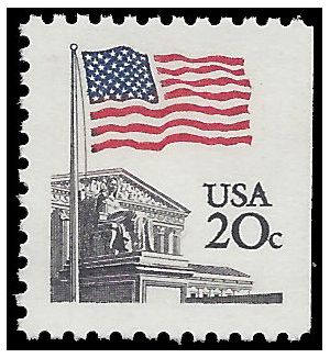 #1896b 20c Flag over Supreme Court Booklet Single 1981 Mint NH